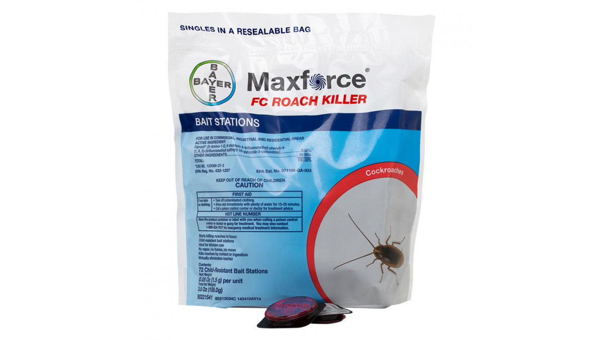 Maxforce FC Roach Killer Bait Stations Contact or Ingestion German/Brown Roachs 