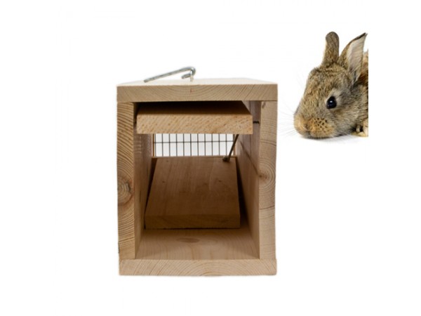 WCS™ Wooden Rabbit Trap with 1 oz. Apple Essence